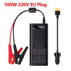 Baseus Auto 12V-230V Zuivere Sinus Omvormer - 500W | USB Poort met Quick Charge 3.0